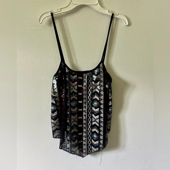 Rue21 Sequin Tribal Tank Top - Small - Picture 2 of 4